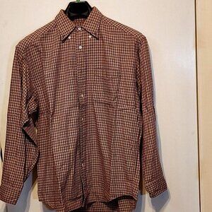 Banana Repulbic Mens Long Sleeve Shirt  Sz M 100% Cotton Button Down Checked